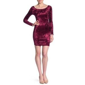 Love...Ady Long Sleeve Velvet Bodycon Dress